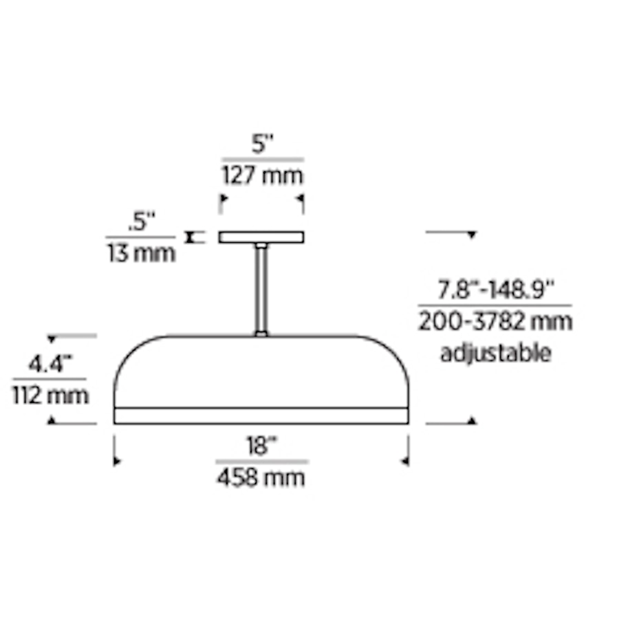 Kosa 18 Pendant Suspension Dimensions