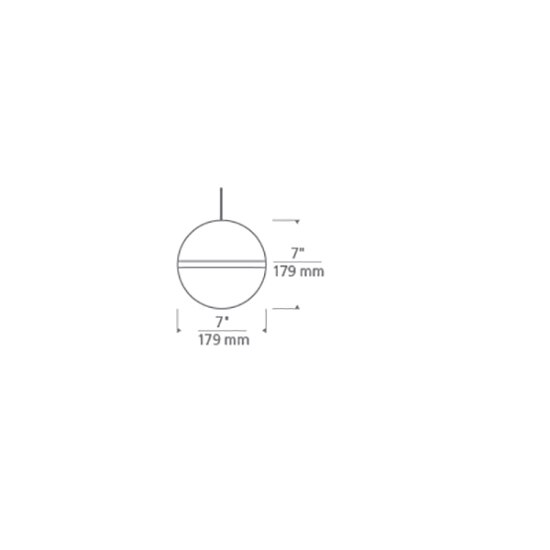 Mini Hanea Pendant Suspension Dimensions