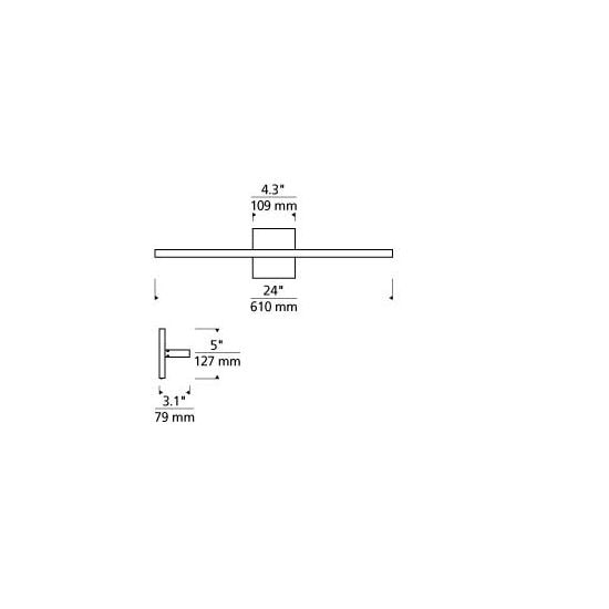 Banda 24in Bath Wall Dimensions