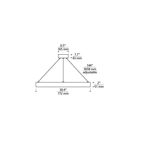 Bodiam 30in Suspension Dimensions