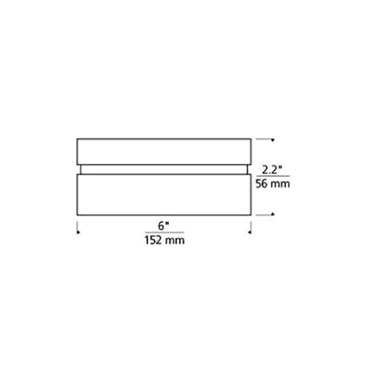 Cirque Small Flush Mount Ceiling/Wall Dimensions