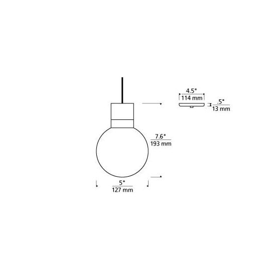 Mina 3-Light Suspension Dimensions