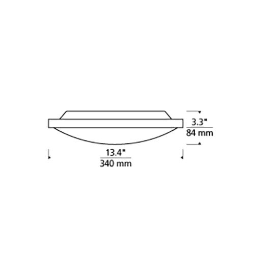 Vance 13in Ceiling/Wall Dimensions
