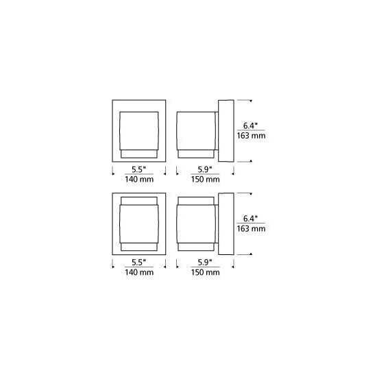 Voto 6 Outdoor Wall Dimensions