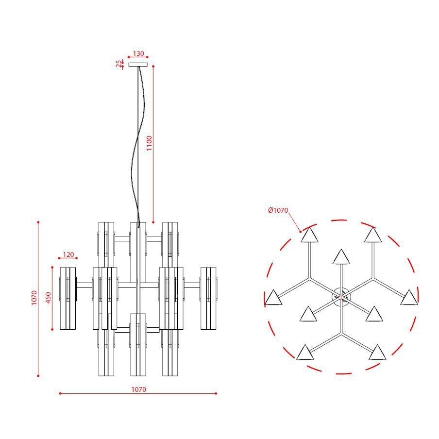 Excalibur 559.12 Chandelier Suspension Dimensions