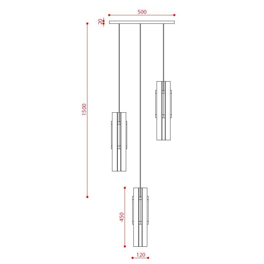 Excalibur 559.13 Chandelier Suspension Dimensions