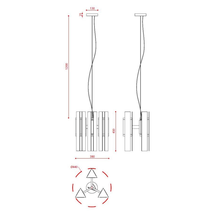 Excalibur 559.23 Chandelier Suspension Dimensions