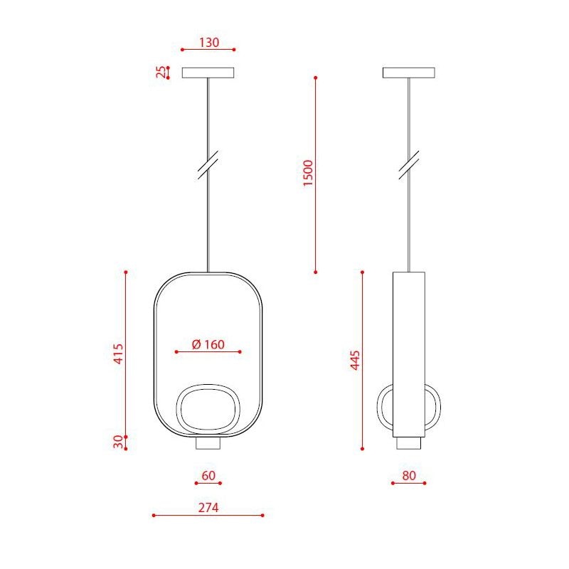 Filipa Suspension Dimensions