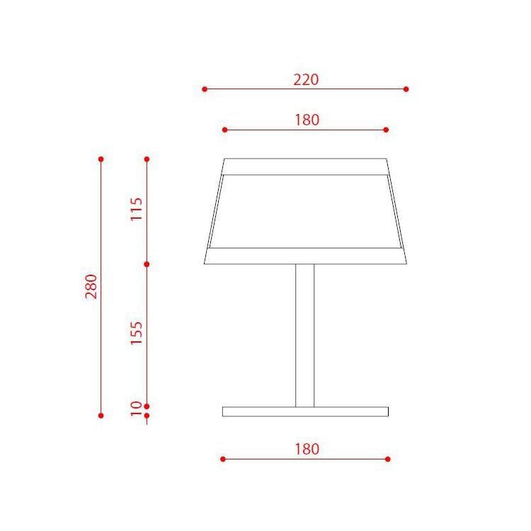 Lilly Side Table Dimensions