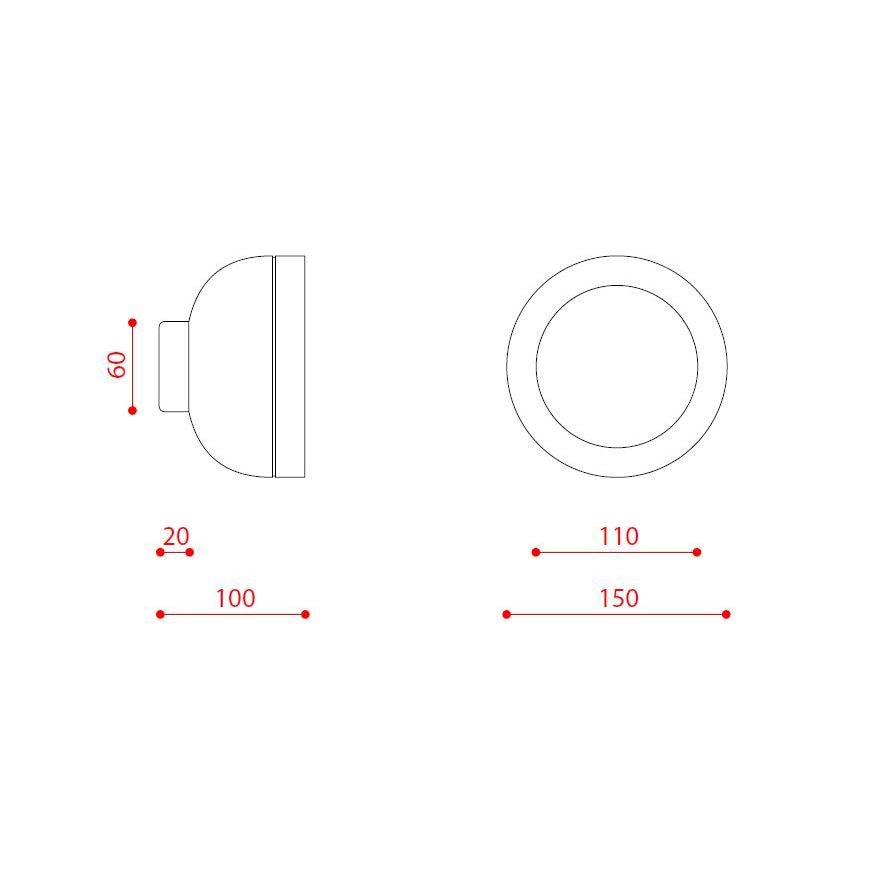 Molly Ceiling/Wall Dimensions