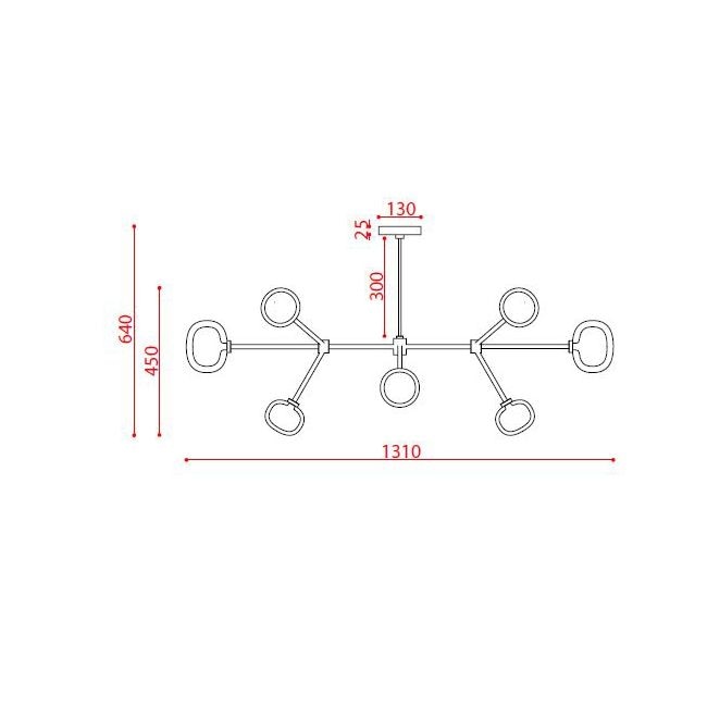Nabila 10 Chandelier Suspension Dimensions