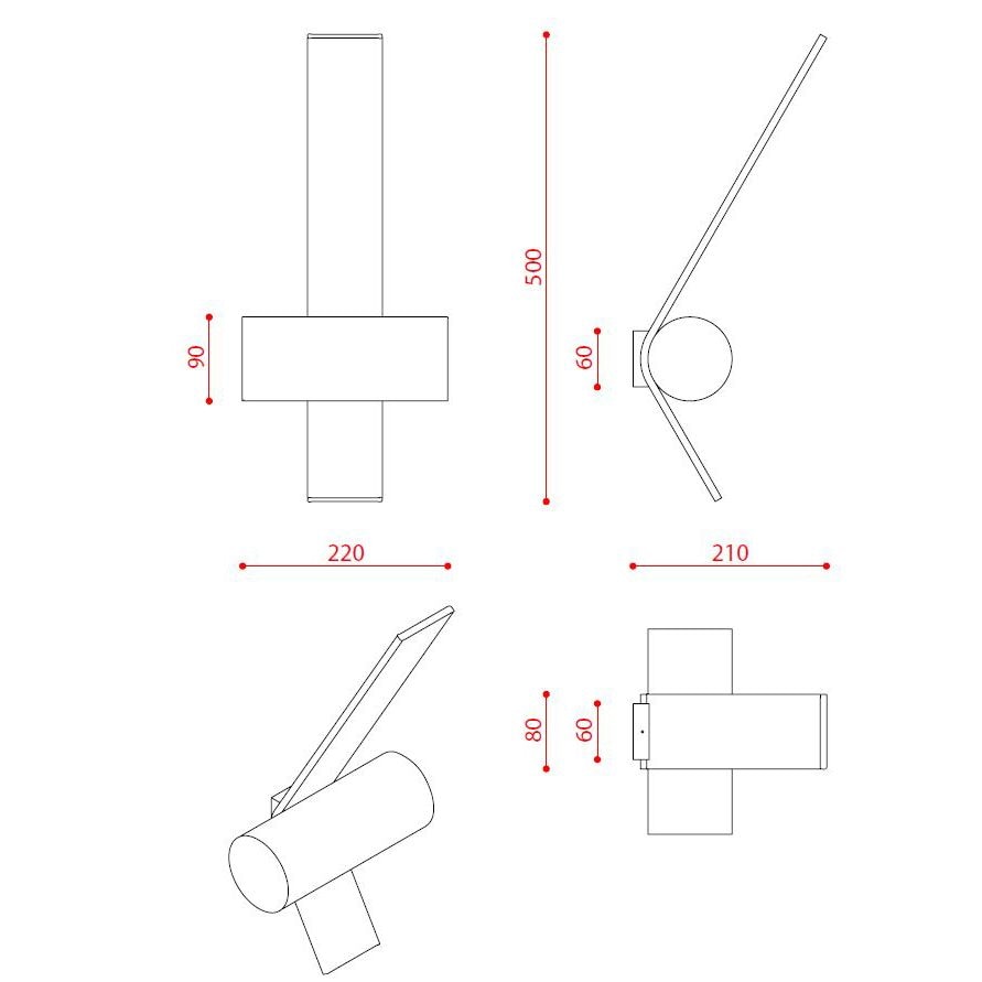 Nastro 41 Outdoor Wall Dimensions