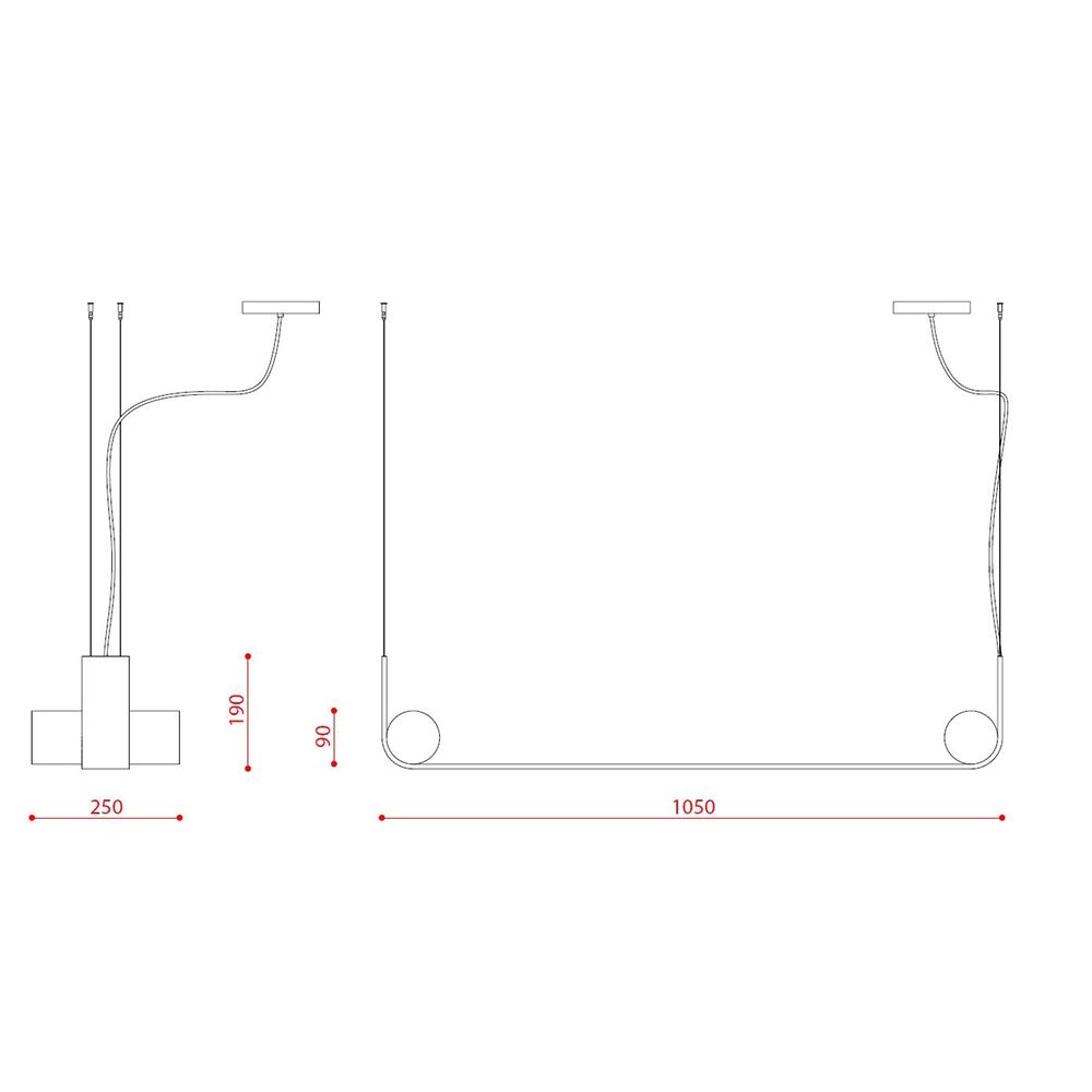 Nastro Horizontal Suspension Dimensions