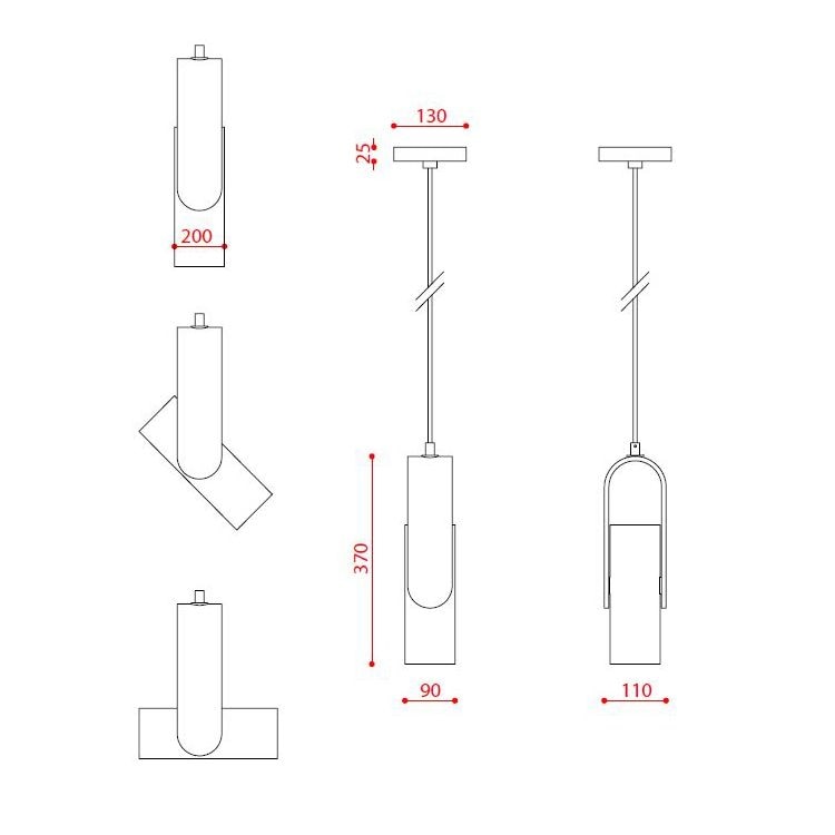 Nastro Suspension Dimensions