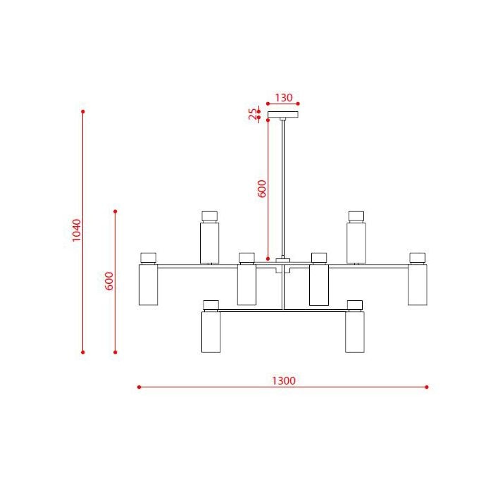 Osman 17 Chandelier Suspension Dimensions