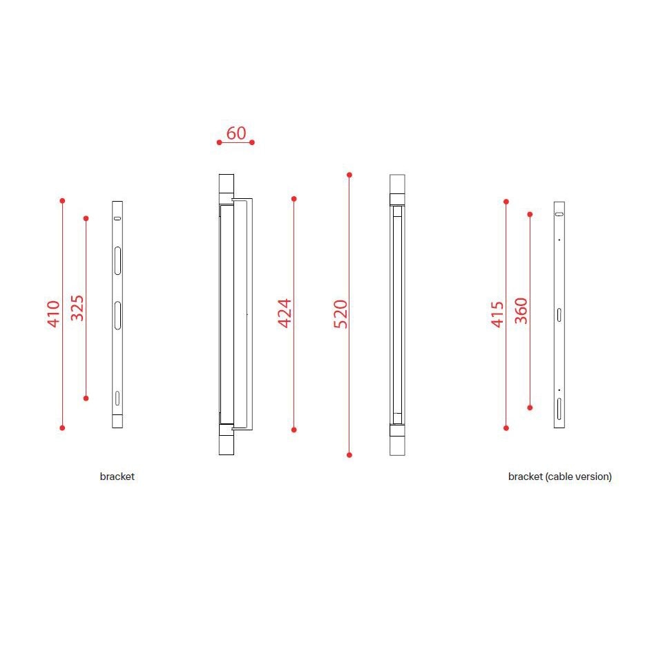 Thula Ceiling/Wall Dimensions