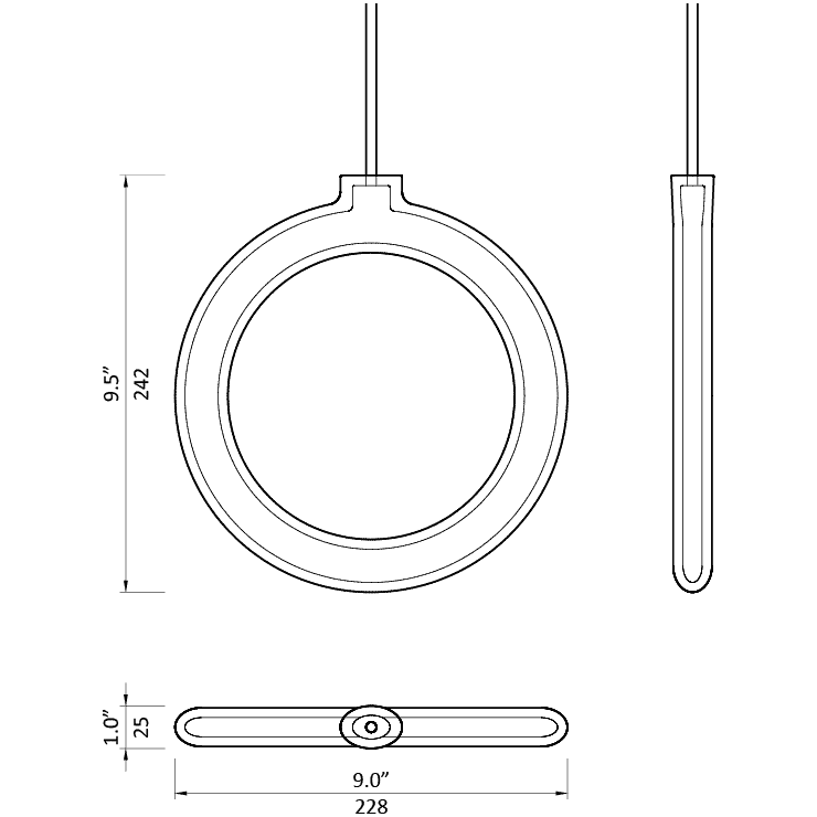 Oxygen Cluster Suspension Dimensions