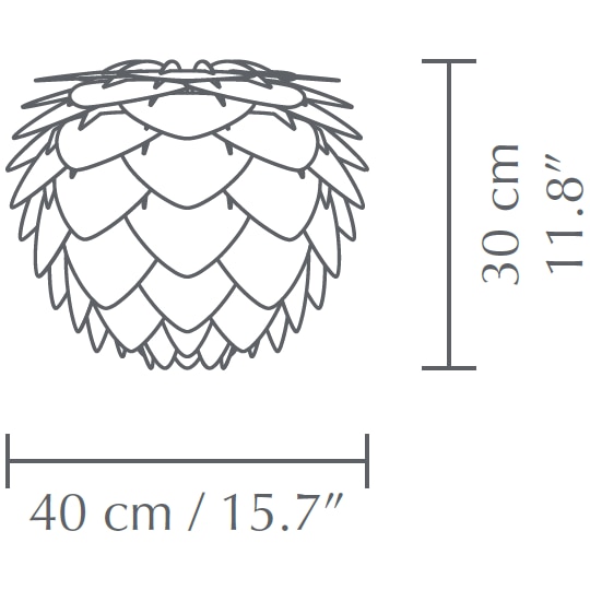 Aluvia Mini Suspension Dimensions