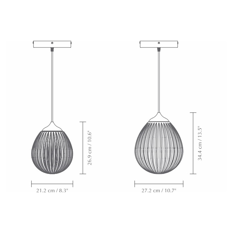 Around the world Pendant Suspension Dimensions