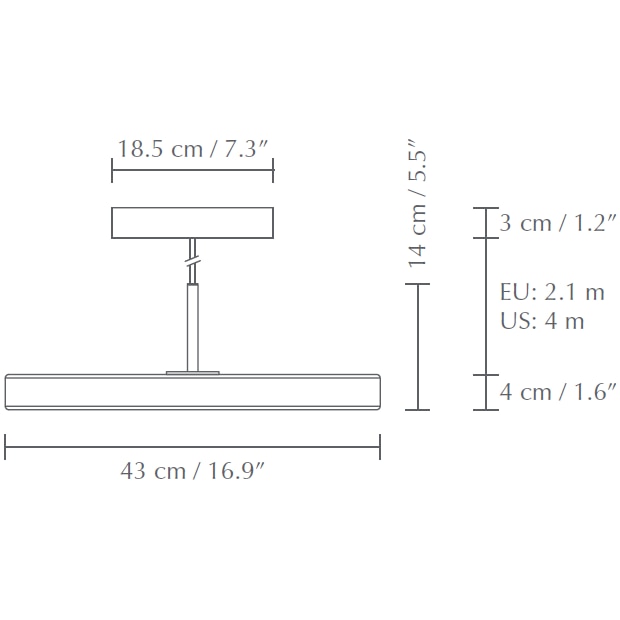Asteria Suspension Dimensions