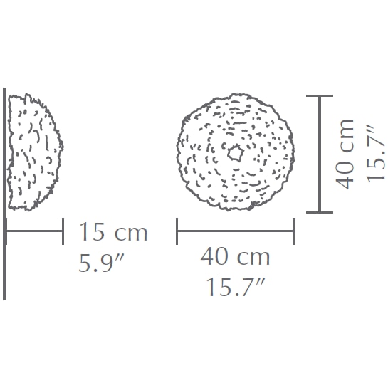 Eos Up Ceiling/Wall Dimensions