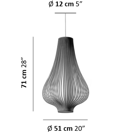 Blossom Pendant Suspension Dimensions