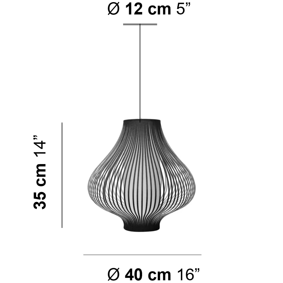 Blossom Small Pendant Suspension Dimensions