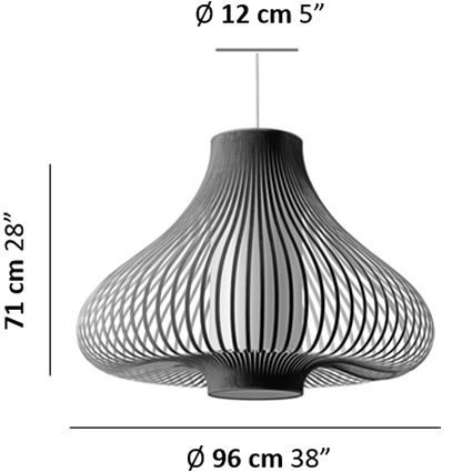 Blossom XL Pendant Suspension Dimensions