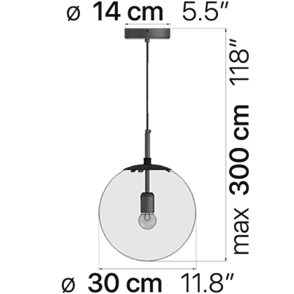 Global P Pendant Suspension Dimensions