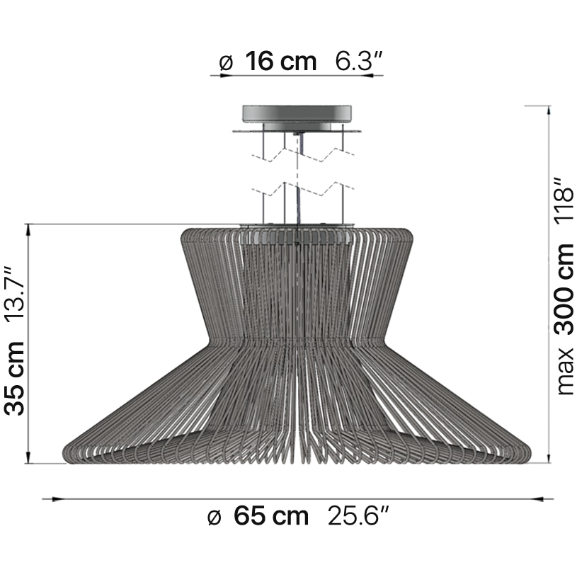 Impossible B Pendant Suspension Dimensions