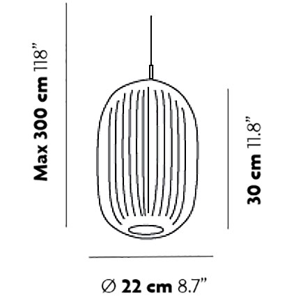 Nest 501 Pendant Suspension Dimensions