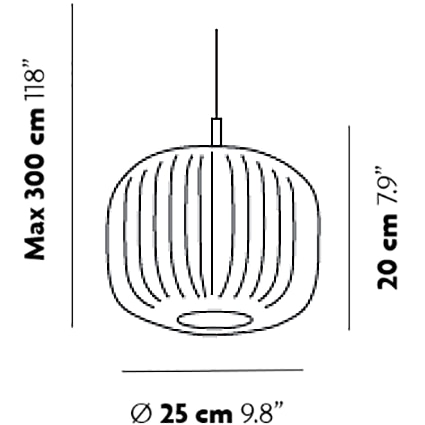 Nest 601 Pendant Suspension Dimensions