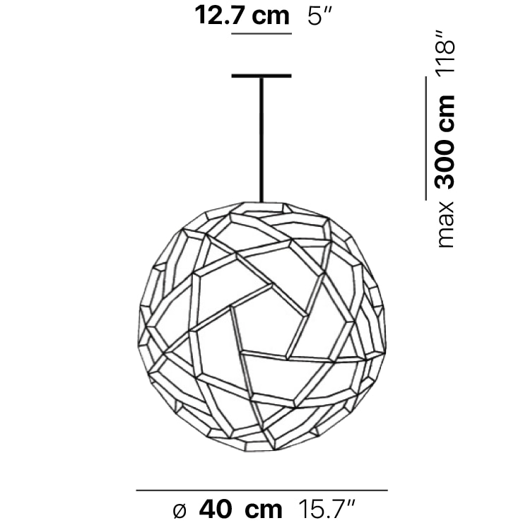 Havas Pendant Suspension Dimensions