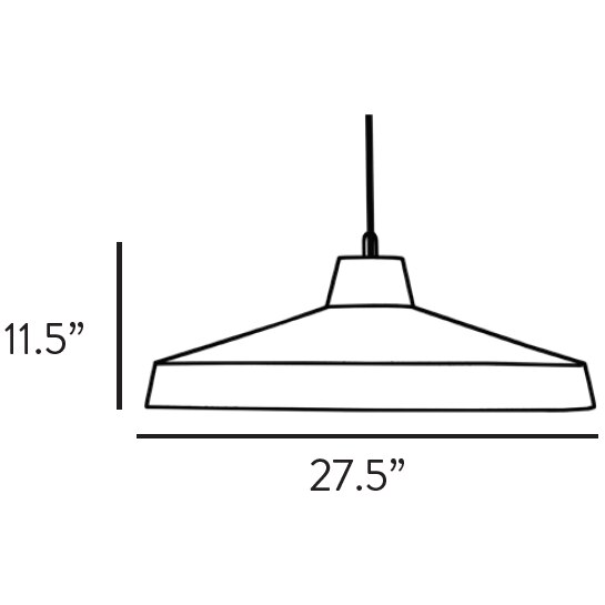 Moire Worker Pendant Suspension Dimensions