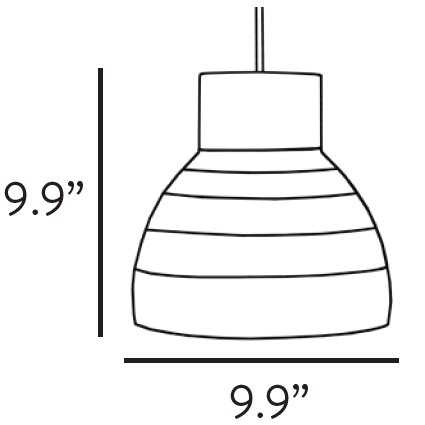 Urban Small Pendant Suspension Dimensions