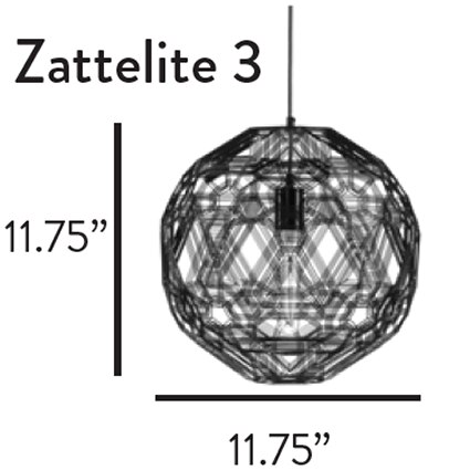 Zattelite Pendant Suspension Dimensions