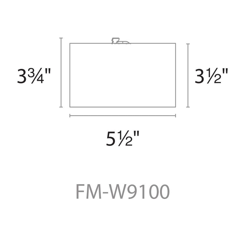 Vessel Outdoor Ceiling/Wall Dimensions