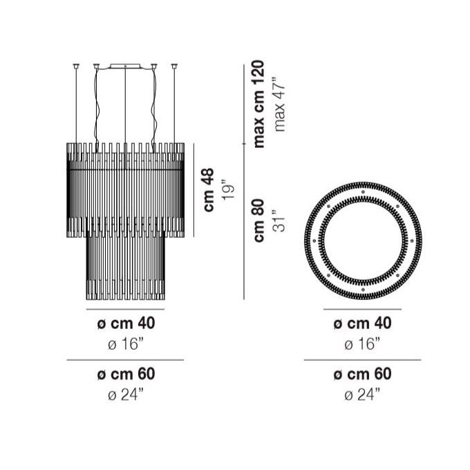 Diadema SP 60B Suspension Dimensions