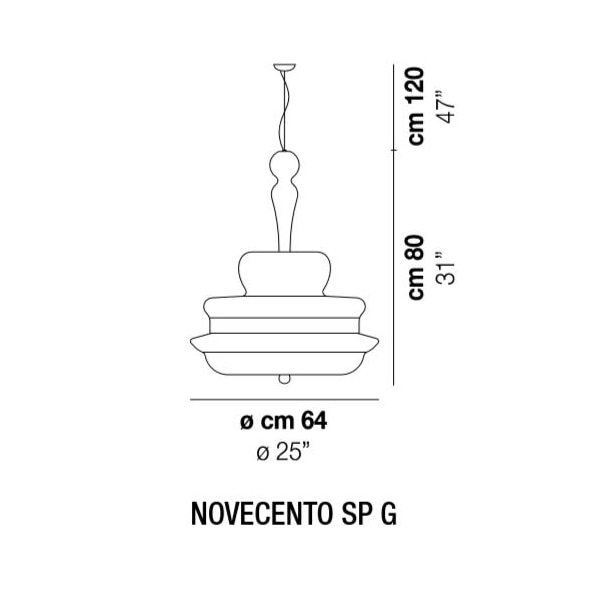 Novecento SP G Suspension Dimensions