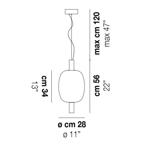 Riflesso SP 2 Suspension Dimensions