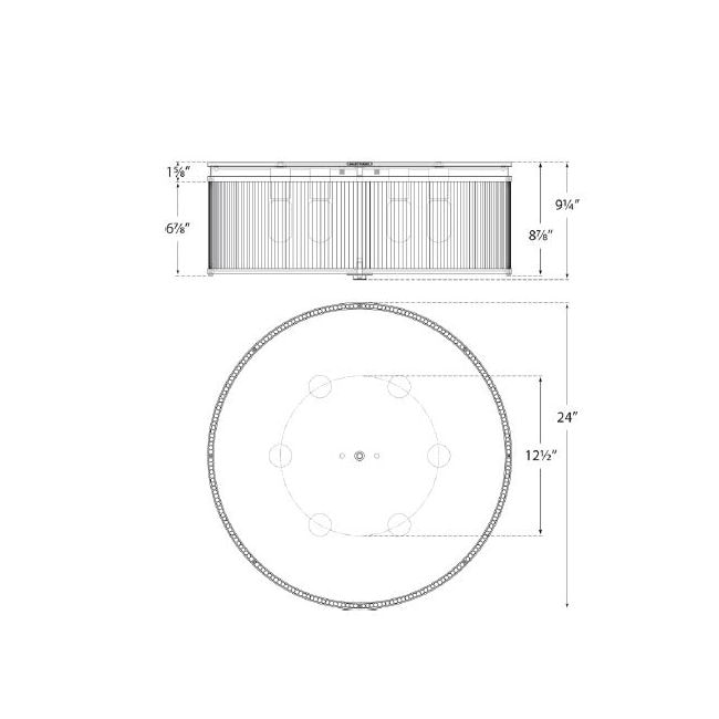 Allen Grande Flush Mount Ceiling Dimensions