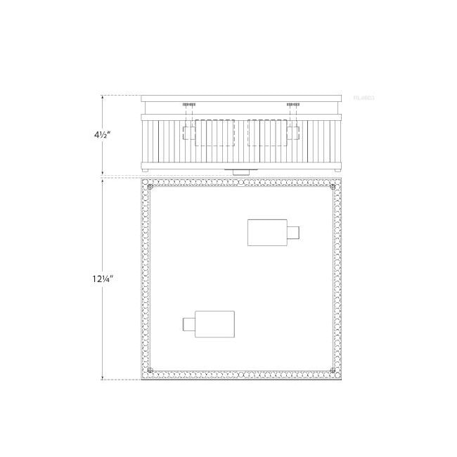 Allen Square Flush Mount Ceiling Dimensions