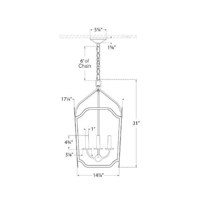 Ancaster Blacksmith Lantern Suspension Dimensions