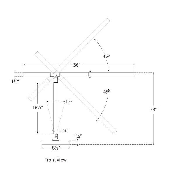 Barrett Knurled Boom Arm Desk Light Table Dimensions