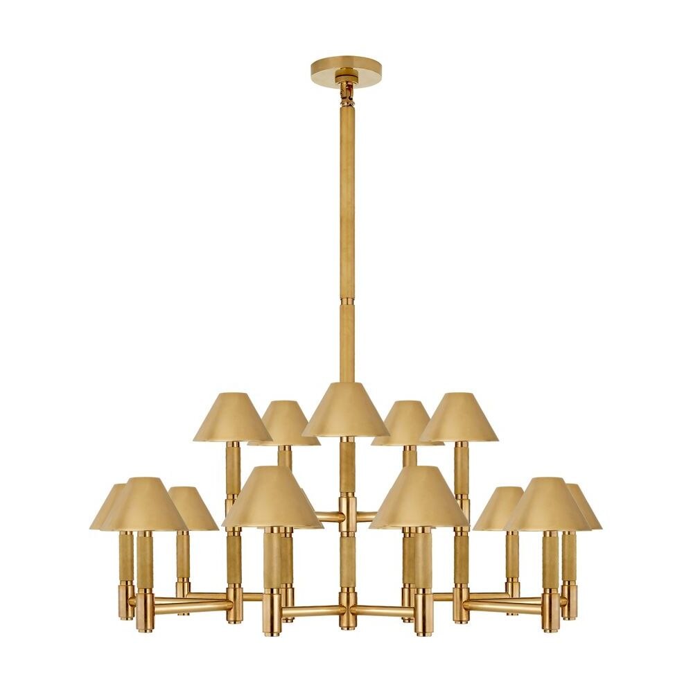 Barrett Large Knurled Chandelier Suspension - Visual Comfort