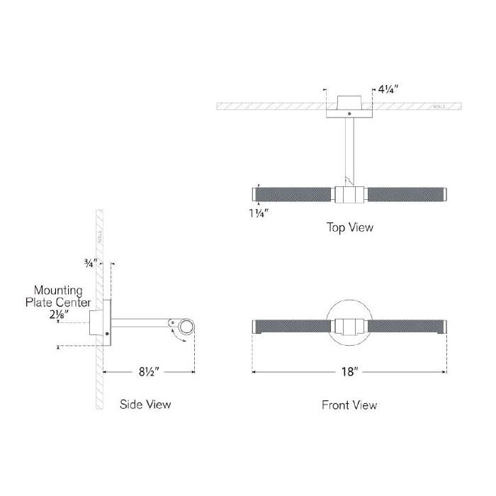 Barrett Picture Light Wall Dimensions