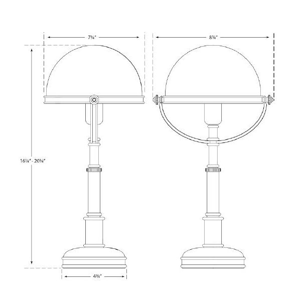 Carthage Mini Lamp Table Dimensions