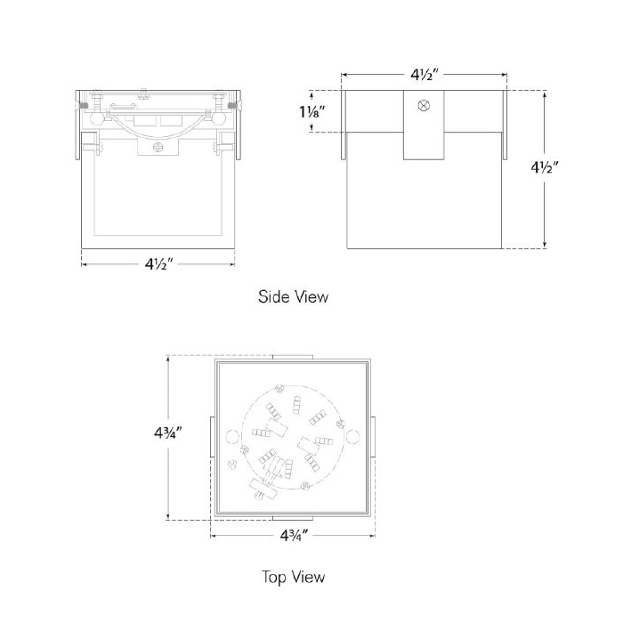 Covet 4.75in Solitaire Flush Mount Ceiling Dimensions