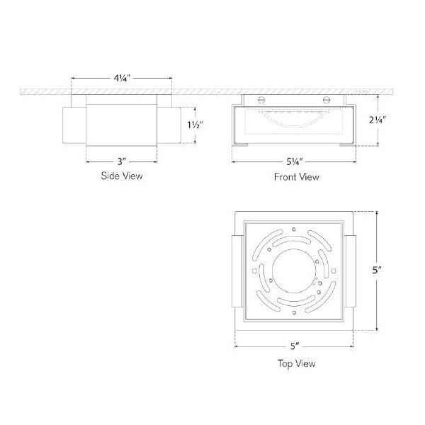 Covet Low Clip Solitaire Flush Mount Ceiling Dimensions