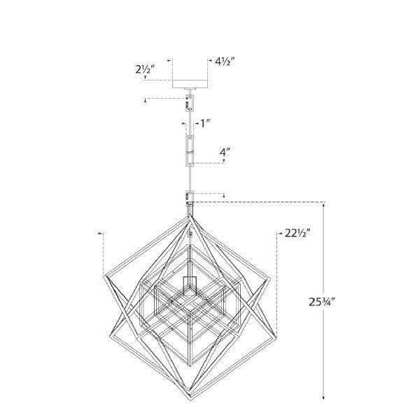 Cubist Chandelier Suspension Dimensions